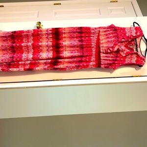 Plus size pink maxi dress